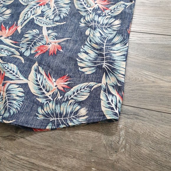 Molokai Surf Co Mens Short Sleeve Shirt Hawaiian Resort Paradise Floral - Picture 9 of 10